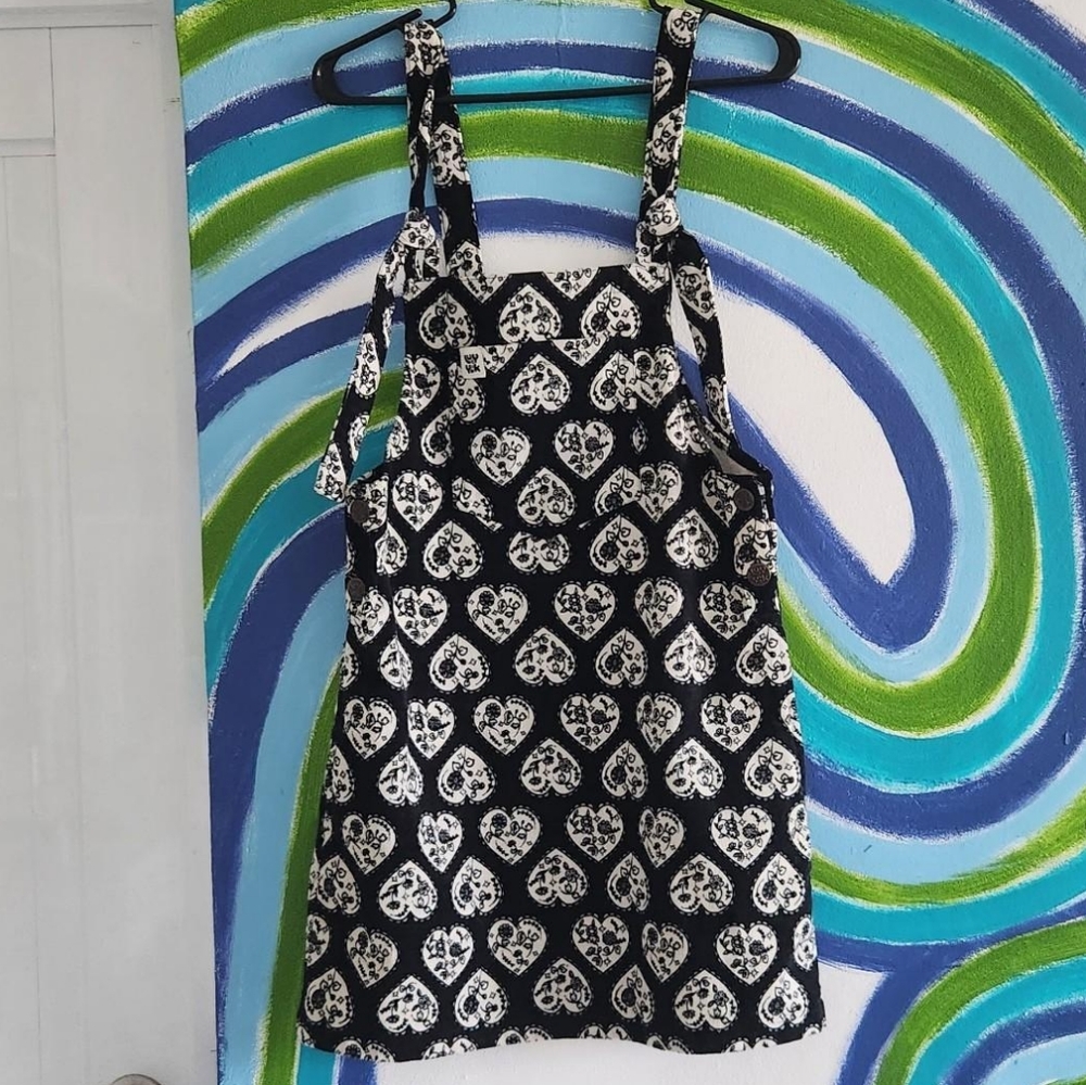 Lucy and Yak Mini Pini Dungaree Dress Satchi Print Limited Edition